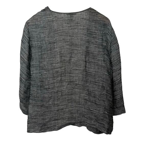 Eileen Fisher Silk Linen Blend Lightweight Open Cardigan Top Womens Large - Picture 3 of 6